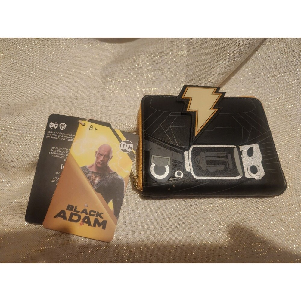Loungefly DC Comics Black Adam Zip Around Wallet Glows In The Dark NWT Cosplay